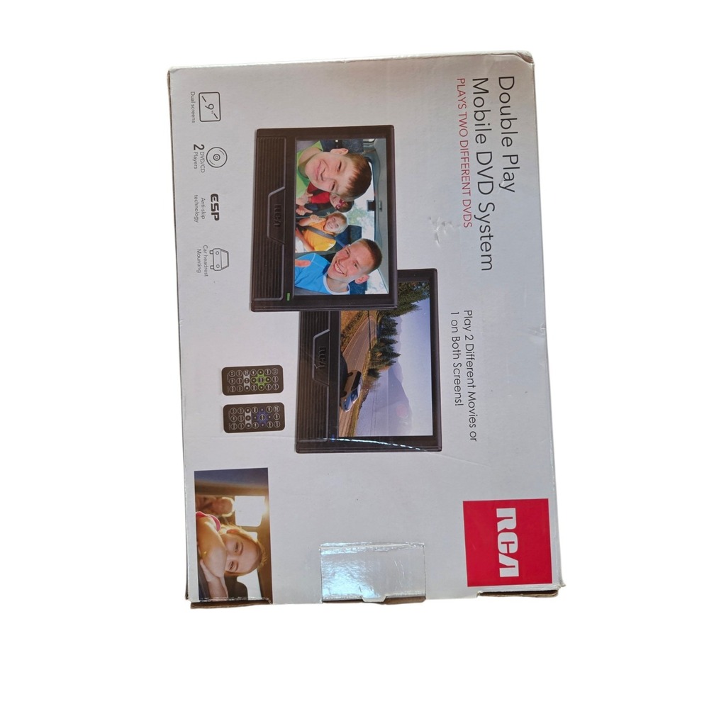 Brand New RCA Double Play Mobile DVD System Two 9 inch Screens With Remotes